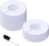 30 Pack White Round Closet Rack Dividers Hangers with 1 Bonus Marker - Clothing Size (Outer 3.5 , Inner 1.38 Diameter)