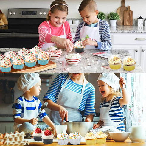 Disposable Ramekins, Gold 30pcs 5oz Mini Aluminium Foil Baking Cups with Lids, 30 Spoons