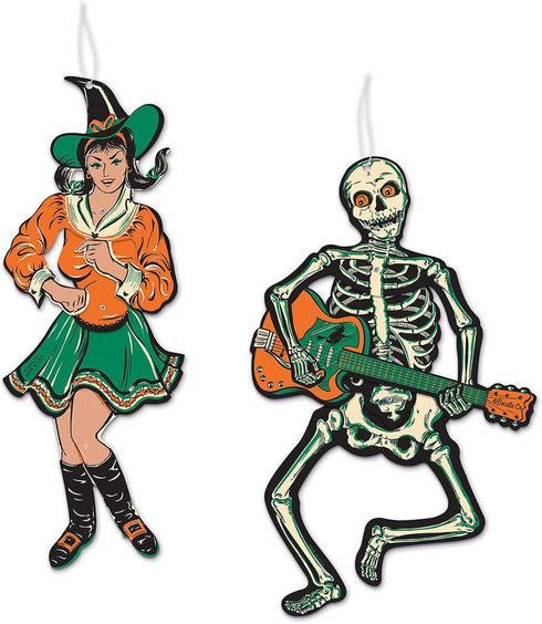 Vintage Halloween Jointed GoGo Dancers - Pack of 2