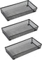 BYCY 3 Pack Mesh Flatware Drawer Organizer - Spoon Knife Fork Storage Tray for Kitchen/Office/Home