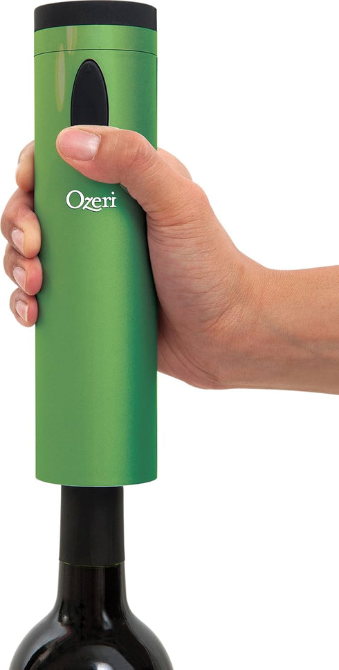 Ozeri Fascina Electric Wine Bottle Opener and Corkscrew in Lime Green, Perfect for Home and Kitchen Use