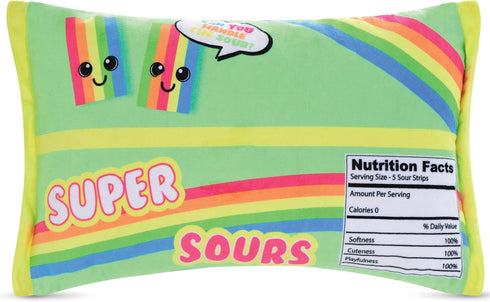 Set iscream Play with Your Food! Super Sours Strawberry Scented Fleece Play Pillow with Embroidered Accents