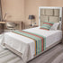 Lunarable Ethnic Bed Runner Set - Doodle Style Colorful Stripes with Circles, Decorative Bedding Scarf & Pillow Sham