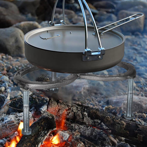 Camping Tripod, Dutch Oven Tripod with Adjustable Height Legs for Campfire Cooking and Cast Iron Dutch Oven