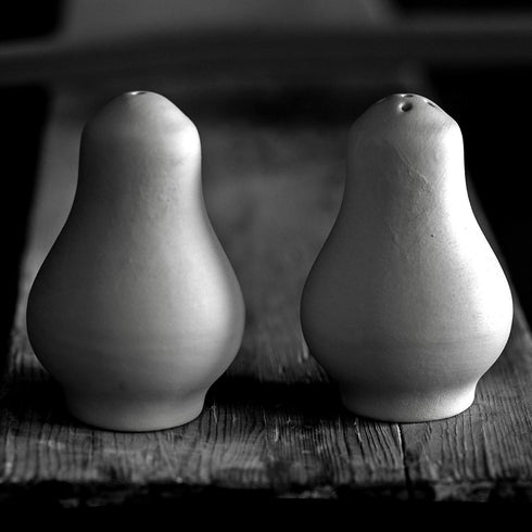 City to Cottage Handcrafted Ceramic Salt and Pepper Shakers Set, Purple Polka Dot Spice Shakers for Farmhouse Kitchen