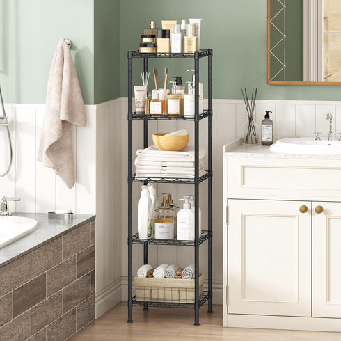 5-Wire 11.6" 11.6" 46" HOMEFORT Storage Shelves, Shelving, Metal Shelving Unit Adjustable Storage Shelves Rack