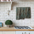 15x30 Set 2, Country Giwawa Rustic Barn Wood Hand Towel of Vintage Teal Turquoise Brown Plank Fingertip Towel Retro