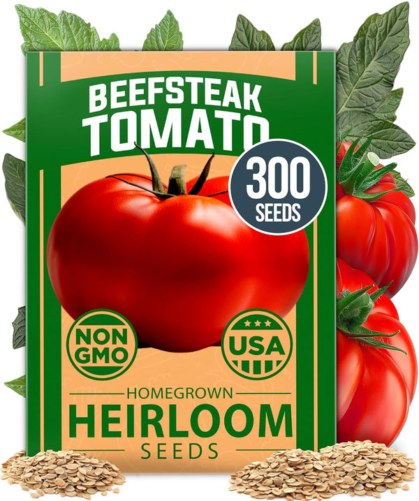 HOME GROWN Beefsteak Tomato Seeds 300+ Heirloom Non-GMO Seeds for Planting, High