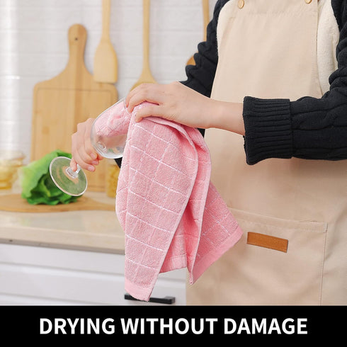 Set, 12 12 13 28 Inches, Set 12 Set, Homaxy Kitchen Towels and Dishcloths x and x of Bulk Cotton Terry Kitchen Towels