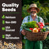 25 12,000+ HOME GROWN Variety Survival Seed Vault Heirloom Non-GMO Vegetable Seeds for Planting, High Germination