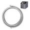 2 FT Stainless Steel Braided Ice Maker Connector, Universal Flexible Water Supply Hose with 1/4" Compression Fitting