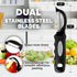 Zulay Kitchen Premium Vegetable Peeler - Swivel Peeler with Razor Sharp Stainless Steel Blades, Ergonomic Handle, Black