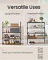 4-Tier 10-15 11.8 26.8 28.4 Inches, ULSA204B01 SONGMICS Shoe Rack, Shoe Organizer, Metal Storage Shelf, Upright