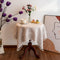 Gernaice Rustic Embroidered Small Tablecloth Lattice Square Tassel Table Cover Dust-Proof for Kitchen