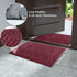 Yimobra Door Mat Outdoor Entrance - Heavy Duty Non-Slip Front Doormat for Home Entrance, 29.5 x 17 Inch, Wine Red