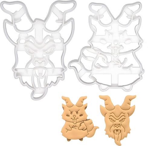 Set of 2 Krampus Cookie Cutters, 2 Pieces, Bakerlogy