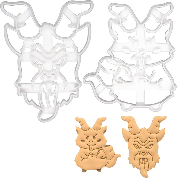 Set of 2 Krampus Cookie Cutters, 2 Pieces, Bakerlogy