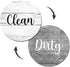 Dishwasher Magnet Clean Dirty Sign, Universal Indicator for Clean/Dirty Dishes, Rustic Farmhouse Style Magnet