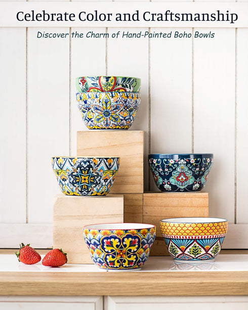 8 Oz, Set 6, HENXFEN LEAD Bouillon Cups Small Bowls for Dessert, Yogurt, Dips, Ice Cream, Dipping Sauce Bowls