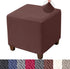 HFCNMY Ottoman Cover Square,Stretch Knitted Small Square Ottoman Slipcover,Storage Foot Stool Covers with