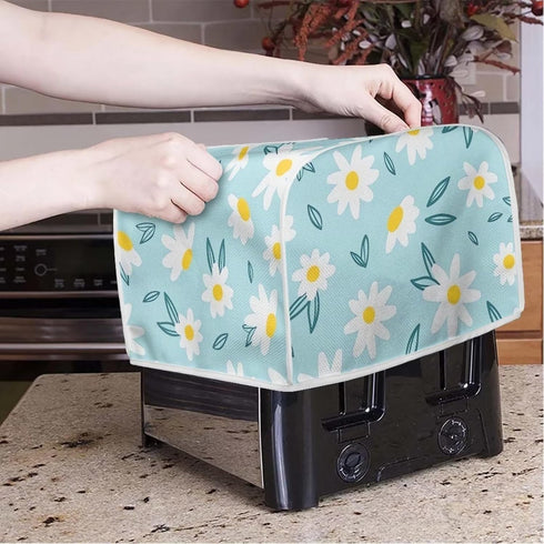 ZFRXIGN Light Blue Daisy Toaster Cover, 2 Slice Kitchen Small Appliance Covers, Machine Washable Dust Cover