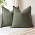 Pack 2 24 24 Inch OTOSTAR of Soft Linen Decorative Throw Pillow Covers x Solid Farmhouse Pillowcases Boho Accent Pillow