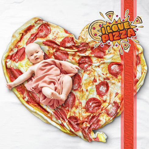71 inches 300 Bcareself Pizza Blanket for Adult Kids, Double Sided Funny Realistic Food Pepperoni Pizzas Personalized