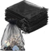 YQL Black Organza Bags - 100PCS 5x7 Inch Gift Favor Bags, Mesh Fruit Protection Bags, Jewelry Pouches for Wedding Party