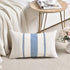 Fancy Homi Set 2 12x20 Inch of Boho Light Blue Lumbar Decorative Throw Pillow Cover for Couch Bed Sofa Chair, Modern