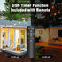 ShineU 60FT G40 Dimmable 27 Bulbs, LED String Lights with Remote, Globe for Patio, Edison Shatterproof Waterproof
