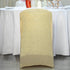 1 Set Efavormart Champagne Spandex Stretch Folding Chair Covers for Party Dining Chairs W/Metallic Glittering Back