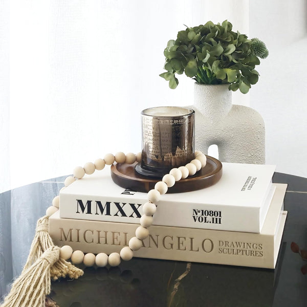Chicooan 4-in-1 Decorative Books Set, Coffee Table Books Decor, 2 Linen Fake Book