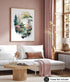 Japanese House Poster - Poster Master - Watercolor Art - Japanese Lakehouse Print - 8x10 UNFRAMED Wall Art