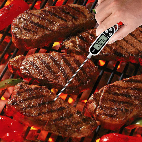 Digital Meat Food Thermometer for Cooking Kitchen BBQ, Instant Read Probe Thermometer with Long Probe for Candy, Milk,