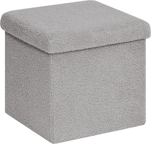 PINPLUS Storage Ottoman Cube Square Shaped Ottomans with Storage Foot Stool Footrest