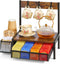 DGWJSU Tea Bag Organizer, Wood Tea Organizer and Storage Cheast, Tea Bag
