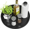 Lazy Susan Organizer for Table, 12 Inch Non-Skid Bamboo Turntable for Salt, Pepper, Spices, Olive Oil, Black