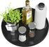 Lazy Susan Organizer for Table, 12 Inch Non-Skid Bamboo Turntable for Salt, Pepper, Spices, Olive Oil, Black