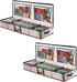 VENO 2 Pack Clear Wrapping Paper Organizer Storage Box for Christmas Gift