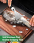 2 Pack Fish Scale Remover, 304 Stainless Steel Scraping Tool, Serrated Fish Cleaning Tools for Restaurant and Home