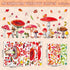 Whaline 6 Sheets Mushroom Window Clings, Watercolor Botanical Design Double-Sided Decals for Home Office