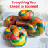 6-12+ Baketivity Rainbow Bagel Kids Baking Kit - Baking Kits for Kids with Premeasured Ingredients, Step-By-Step
