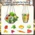 2PCS Hanging Chicken Feeder, Chicken Toys for Coop, Foldable Large Poultry Vegetable Fruits Feeder Basket with Hanging