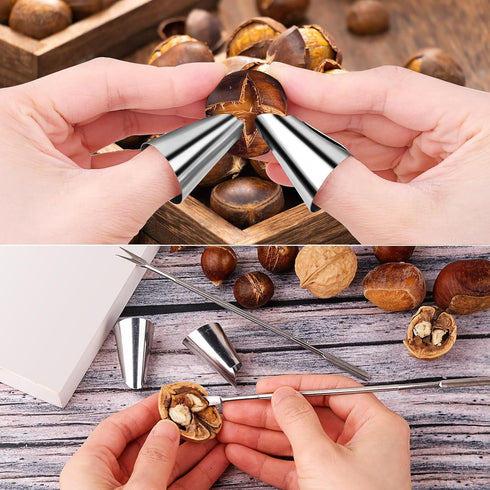 2 2 Upgraded Chestnut Cutter Tool Chestnut Open Clip Stainless Steel Chestnut Opener Portable Nut Cracker Walnut