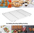 E-far Baking Cooling Rack Set of 2, 16.5"x11.5" Stainless Steel Metal Roasting Cooking Racks for Half Sheet Cookie Pans