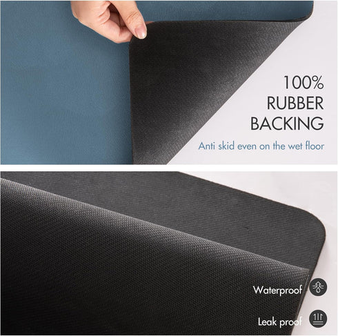 Absorbent Drying Mat 12"x16" for Kitchen Countertops, Hide Stain Rubber Backed Coffee Mat Dish Drying Rack