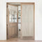 RYB HOME Natural Linen Blended Door Curtain, Privacy French Door Curtain, W 34 x L 69 in, 1 Pc