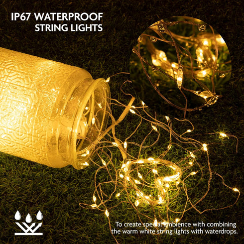 12 Pack 7ft 20 Fairy Lights Battery Operated String Lights, Led Fairy String Lights, Waterproof Copper Wire Firefly