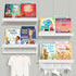 Ollieroo Set of Four Floating Book Shelves for Wall, Nursery Book Shelf