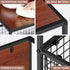 2 20 inch SUPER DEAL Tier Side Table with Mesh Basket, Square End Table Nightstand for Bedroom Living Room, Mini Fridge